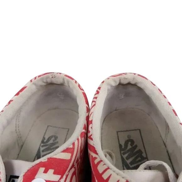 Vans Shoes Mens 7.5 Sneakers Era Skate Logo Casual Canvas Red White Active Sport - Picture 14 of 14